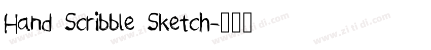 Hand Scribble Sketch字体转换